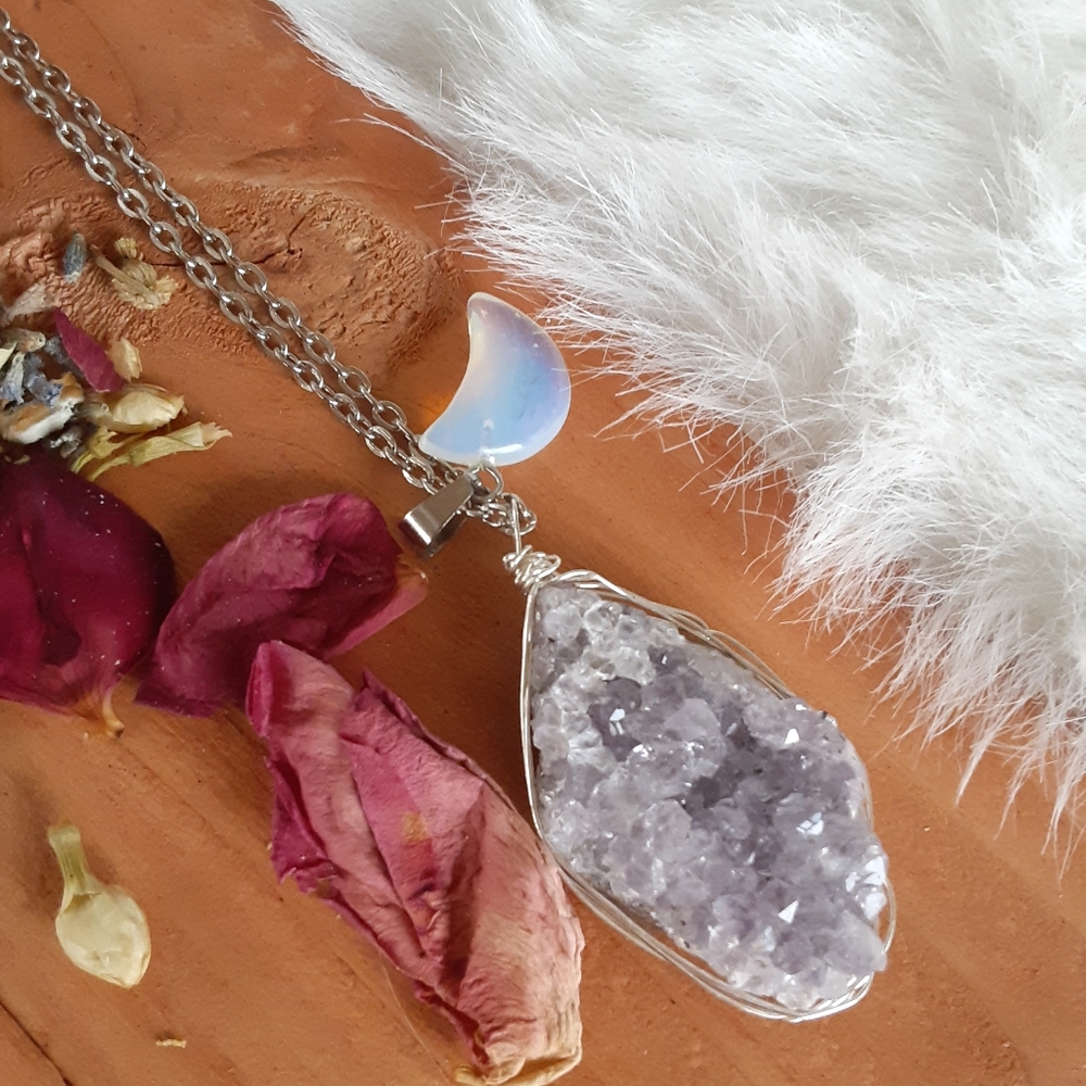 Hand made amethyst necklace